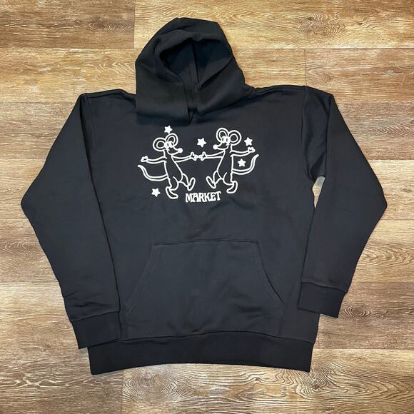 MARKET “Friends Don’t Snitch” Hoodie Black Sz Small - New Streetwear Sweatshirt - Picture 2 of 5